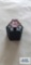Silver colored ring with three pink stones, marked 925, 5.2 G, size 9