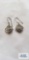 Silver colored dangle earrings, marked 925 Orchid, 3.8 G