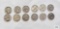 12 Silver quarters