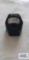 Silver colored band ring with clear stones, marked 925 CZ, 6.2 G, size 8