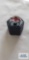 Silver colored ring with red and clear gemstones, marked 925, 4.9 G, size 8