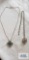 Silver colored pendant, marked Jerusalem, on silver colored chain, no markings found. Silver colored