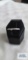Silver colored band ring with clear gemstones, marked 925, 2.1 G, size 8