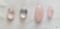 4 Rose quartz stones