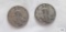 (2) 1945 Walking Liberty half dollars, 1 marked D