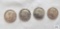 (4) 1964 Kennedy half dollars