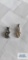 Silver colored pendant with pale green stone and silver colored pendant with yellow stones. Both