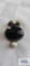 Silver colored pendant with black and pearl like stones, marked Ati, Mexico, 15.5 G.