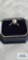 Silver colored ring, marked 14K with pearl and clear gemstones, .08 ct diamond, 5.5 mm pearl, 6.2 G,