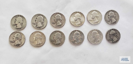 12 Silver quarters