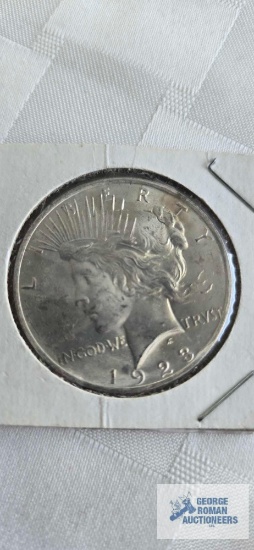 1923 uncirculated peace dollar coin