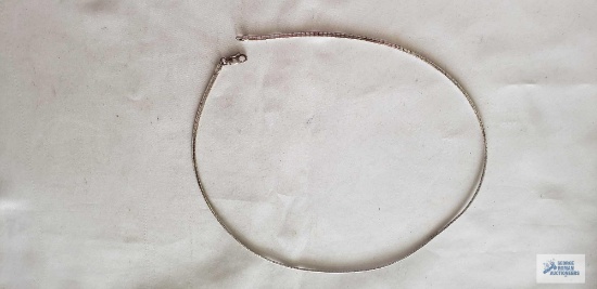 Silver colored omega necklace, marked 925 Italy
