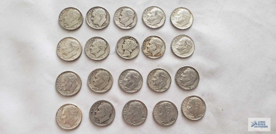 20 Silver dimes