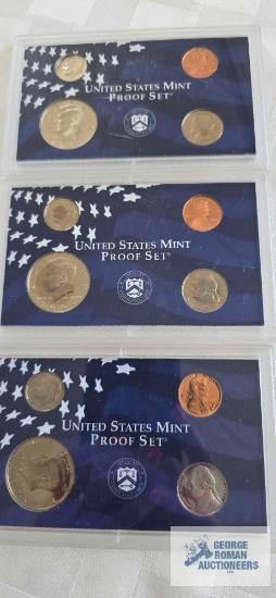 (3) 1999 United States mint proof sets, all marked S