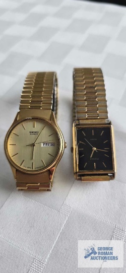 Seiko and Pulsar men's watches.