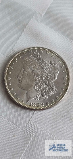 1882 Morgan dollar coin
