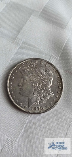 1878 Morgan one dollar coin, marked S