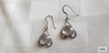 Light purple colored stone earrings, marked 925, 4.3G