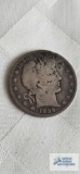 1899 Barber half dollar coin, marked S