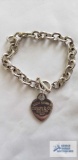 Tiffany & Co. heart tag bracelet, marked 925, 30.3 G