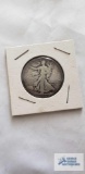 1918 Walking Liberty half dollar coin, marked S