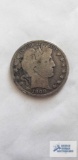 1908 Barber half dollar coin, marked D