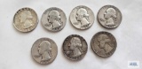 7 Silver quarters
