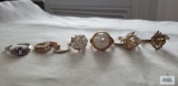 Variety of gold plated rings