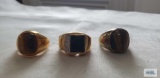Variety of gold plated rings