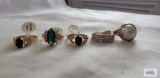 Variety of gold plated rings