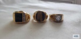 Variety of gold plated rings