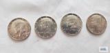 (4) 1964 Kennedy half dollars