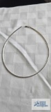 Silver colored omega necklace, marked 925 Italy, 11 G