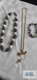 Costume jewelry necklaces and bracelet