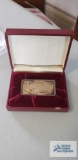 10th Anniversary America in Space Franklin Mint 1000 grains sterling silver bar