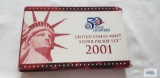 2001 United States Mint Silver Proof Set