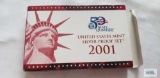 2001 United States Mint Silver Proof Set