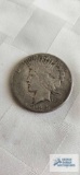 1923 Peace dollar coin, marked S