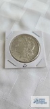 1921Morgan dollar coin, marked D