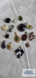 Variety of costume jewelry pendants