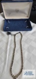 Silver colored necklace, marked Beverly Hills Silver 925