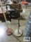 Antique magnifying lamp and metal floor lamp