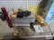 Apex DVD player, Sylvania VHS player, telephone, Maglite and other electronic pieces