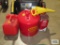 Metal and plastic gas cans