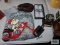 Snoopy figurines, men's handkerchiefs new in box, men's belt, and Peanuts shirt size XL with tag
