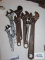 Various crescent wrenches