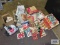 Christmas decorations, Christmas lights, electric candlesticks, and vintage extension cord