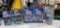 Hot Wheels cars, three Final Run and two Cyber Racers, new in packages