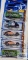Five 2001 Fossil Fuel series Hot Wheels cars, new in packages. not complete
