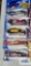 Three of the 2002 Spectra Flame Hot Wheels cars and two of the 2004 Cereal Crunchers Hot Wheels